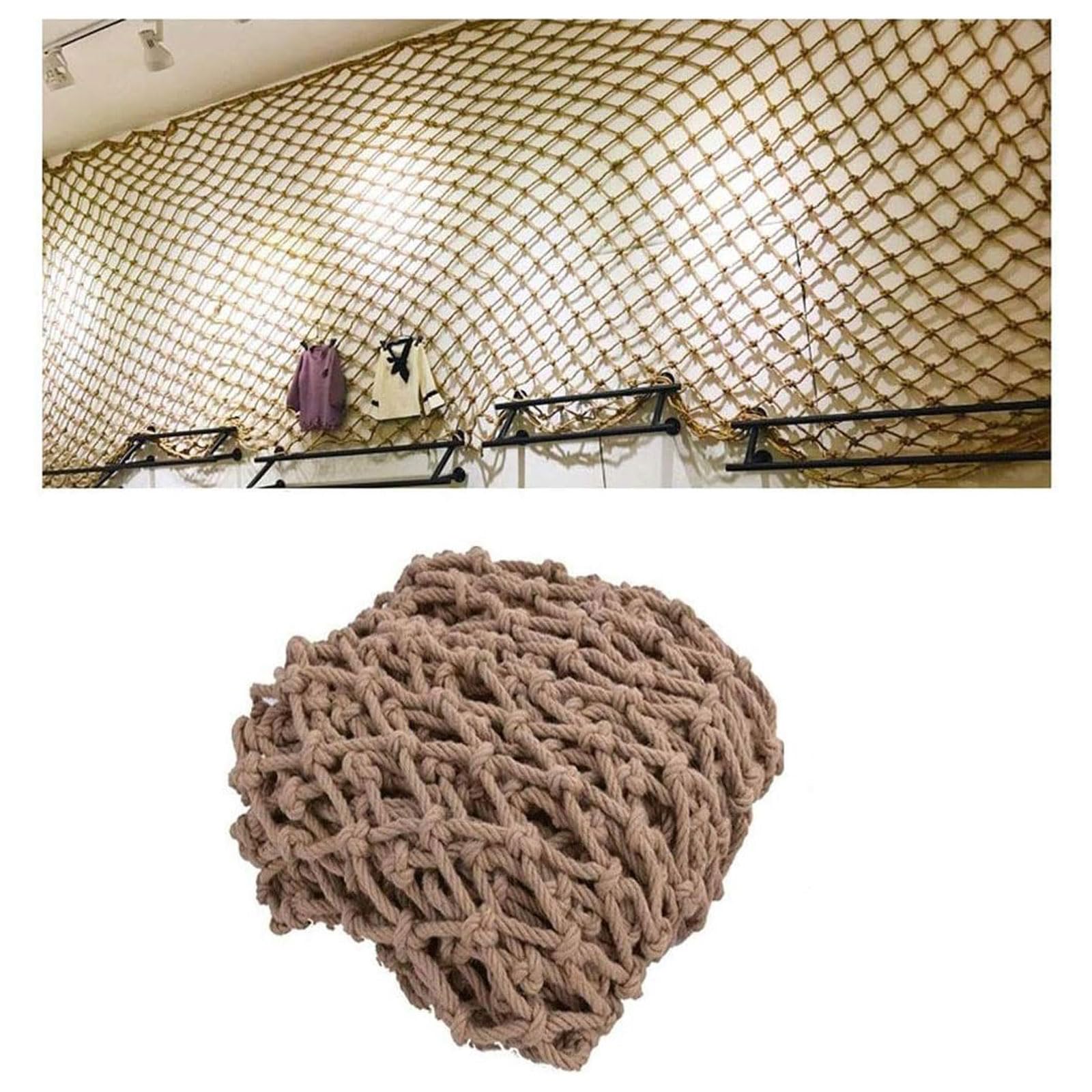 NIANTONG Rete di Protezione in Corda di Canapa 1x10m