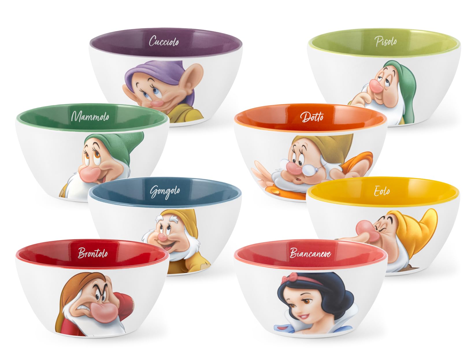 Home Disney - Set 12 Ciotole Cereali Sette Nani POP 590cc