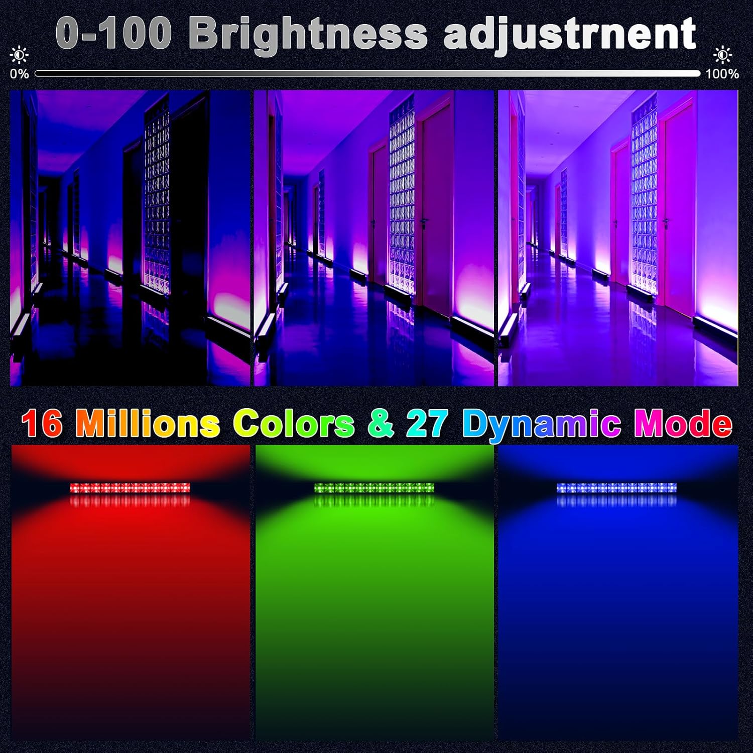 Bosite 2PCS Faretto RGB 30W con Telecomando 360° - immagine 4