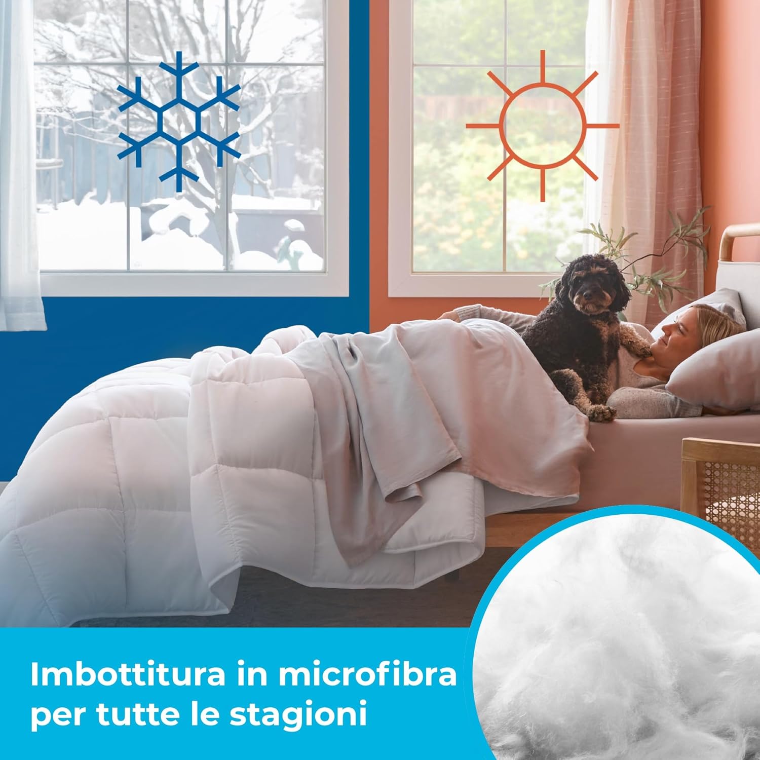 Linenspa Trapunta in Microfibra 4 Stagioni Singolo - immagine 6