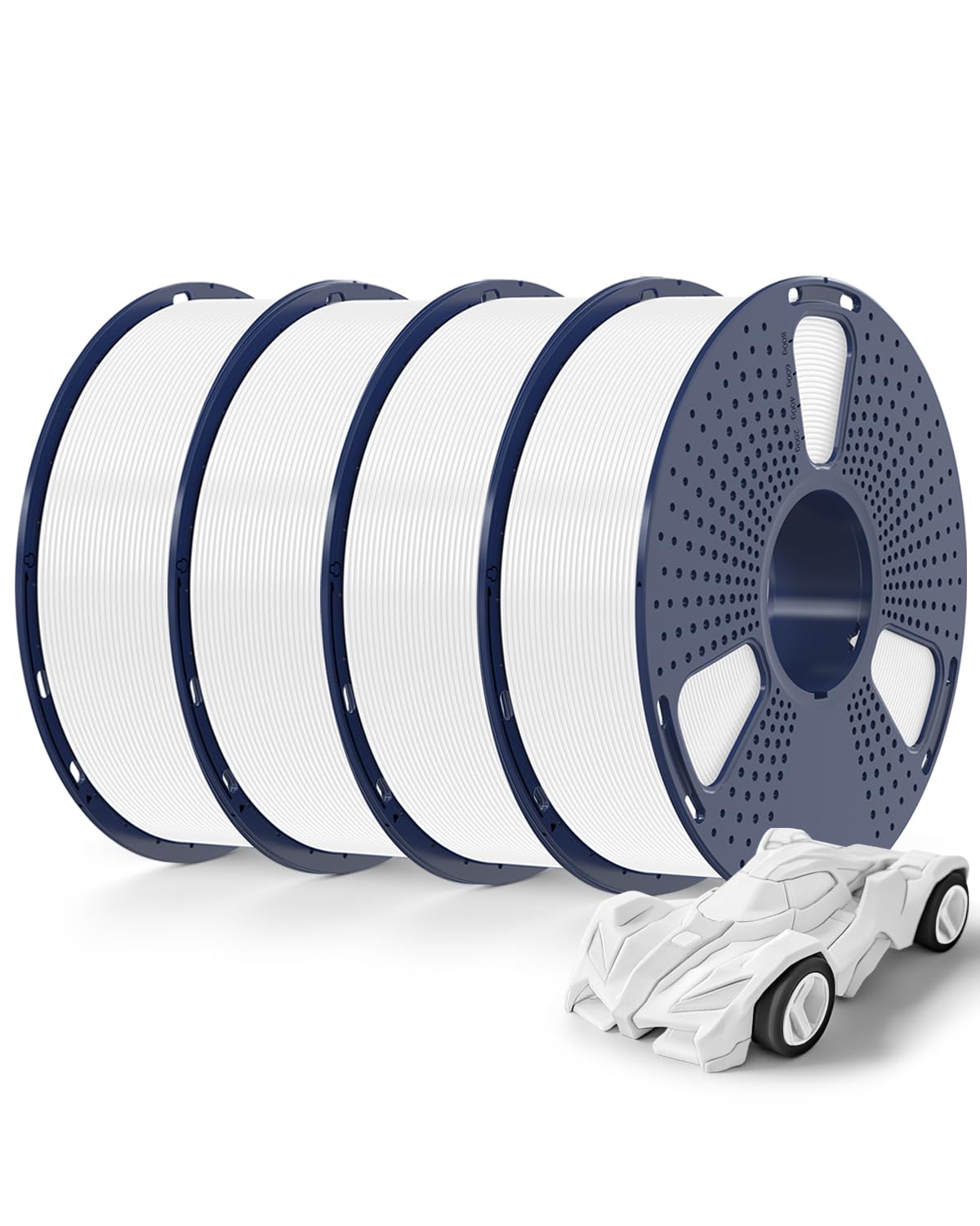 Sunlu PETG Filamento Rapido 4KG per Stampante 3D, Bianco