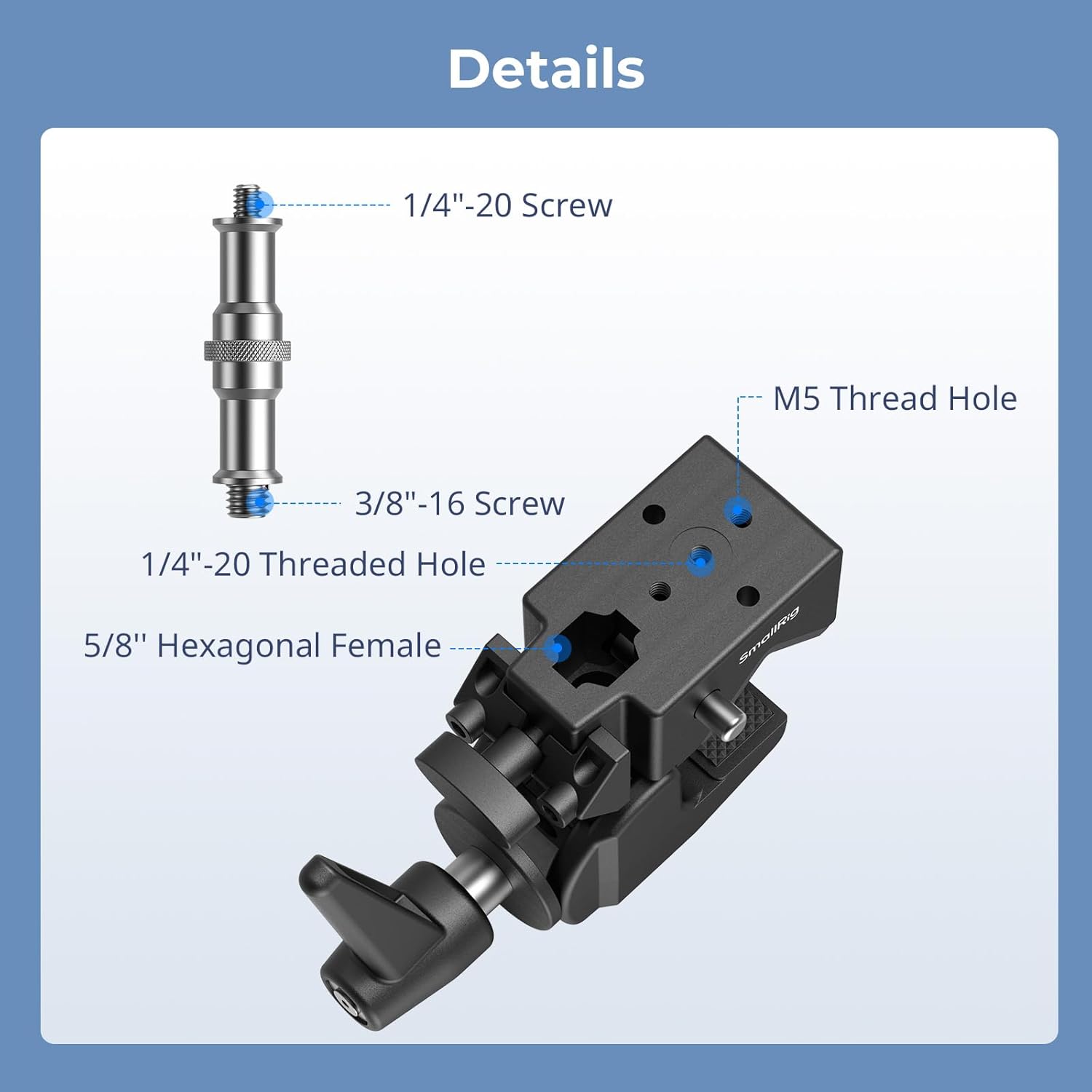 SMALLRIG Super Clamp Kit 2 pezzi - Carico 15kg - immagine 5