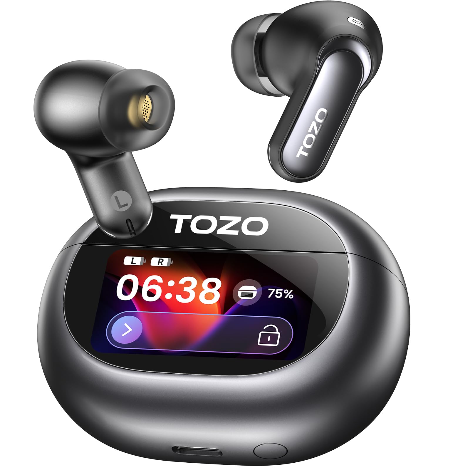 Tozo NC20 Pro Cuffie Bluetooth 5.4 ANC Ibrido, Nero