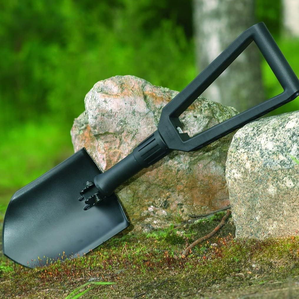 Fiskars Pala Pieghevole 2 in 1 per Campeggio, Nero - immagine 3