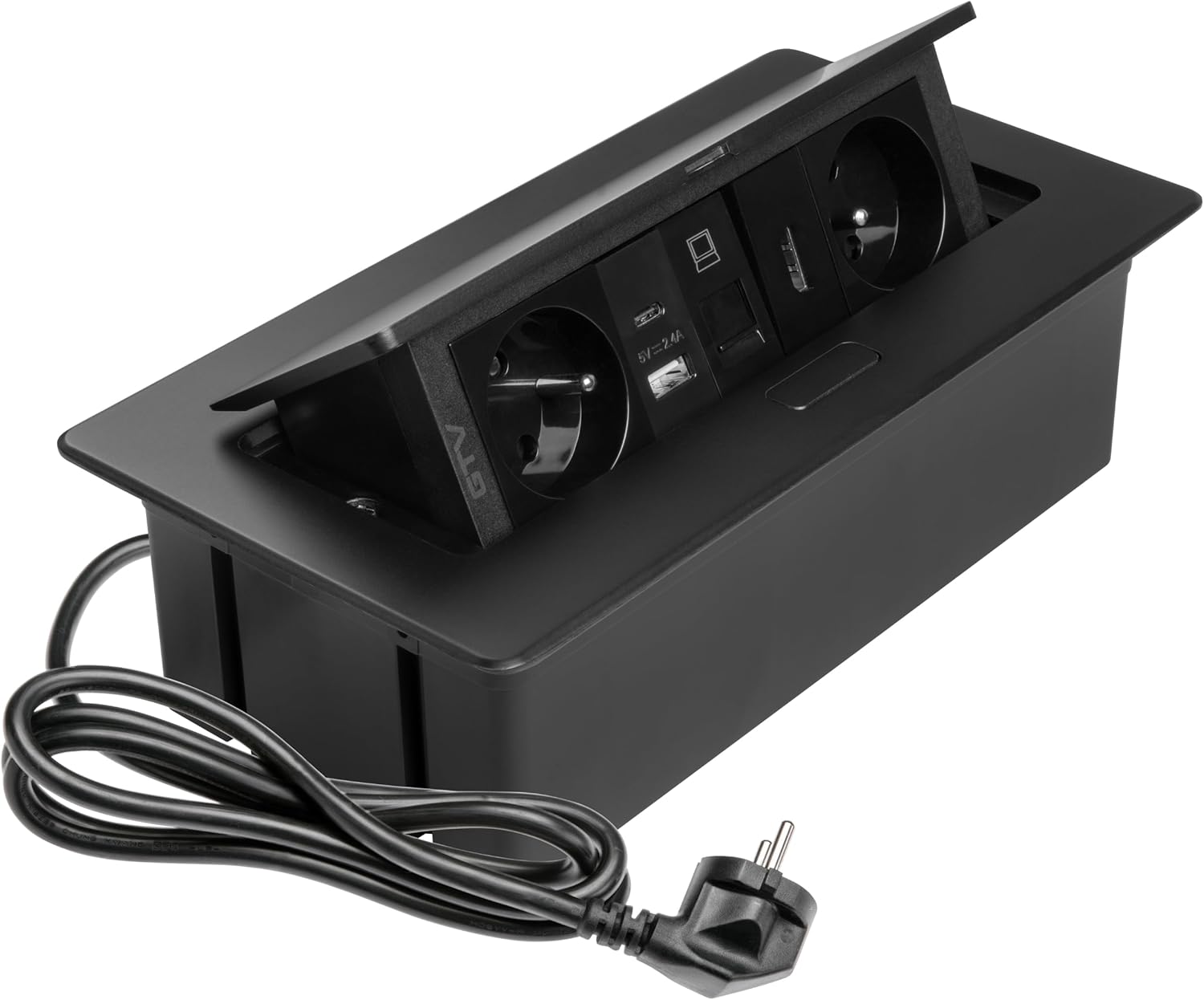 Gtv Presa da Incasso MULTISOFT Nera Retrattile - immagine 2