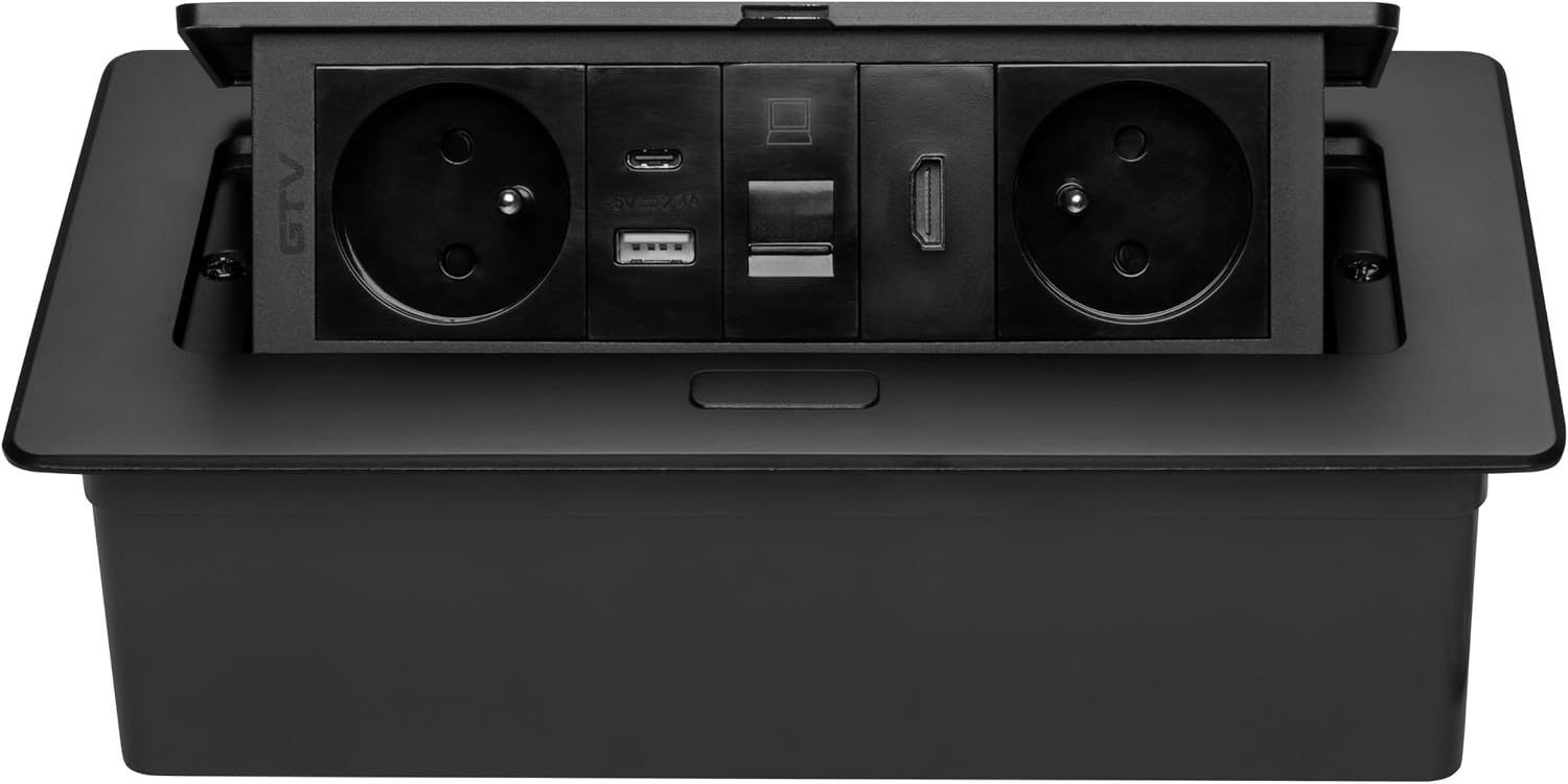Gtv Presa da Incasso MULTISOFT Nera Retrattile - immagine 3