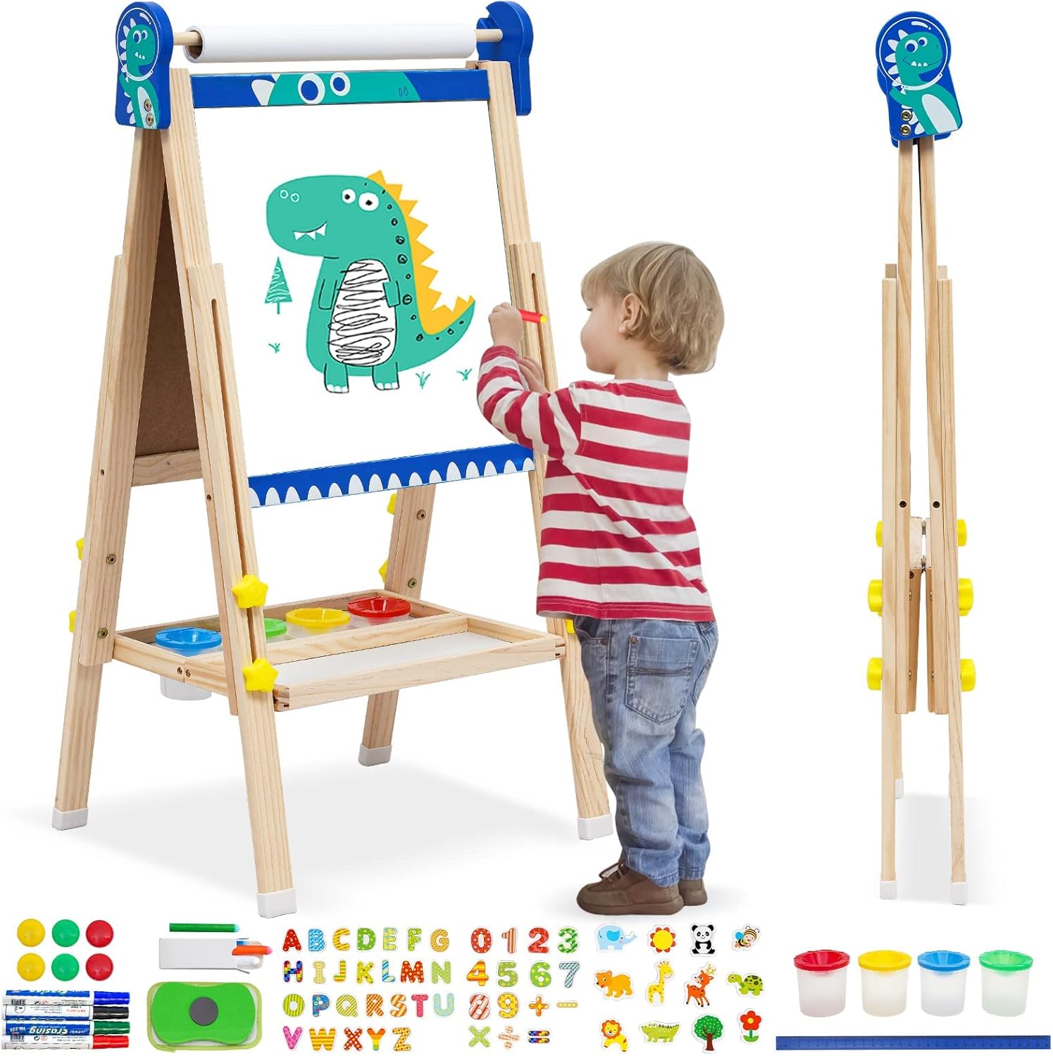 Lavagna Pieghevole con Cavalletto per Bambini