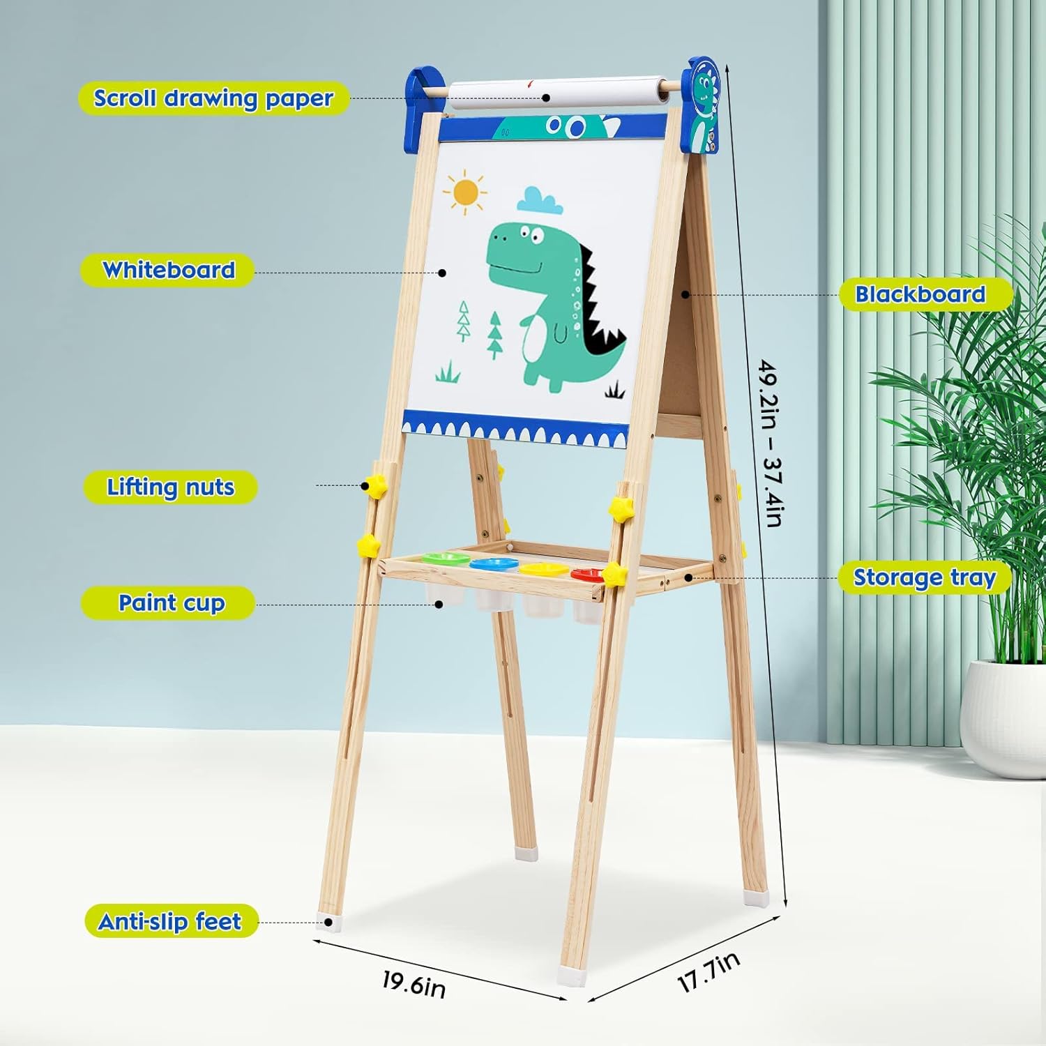 Lavagna Pieghevole con Cavalletto per Bambini - immagine 6