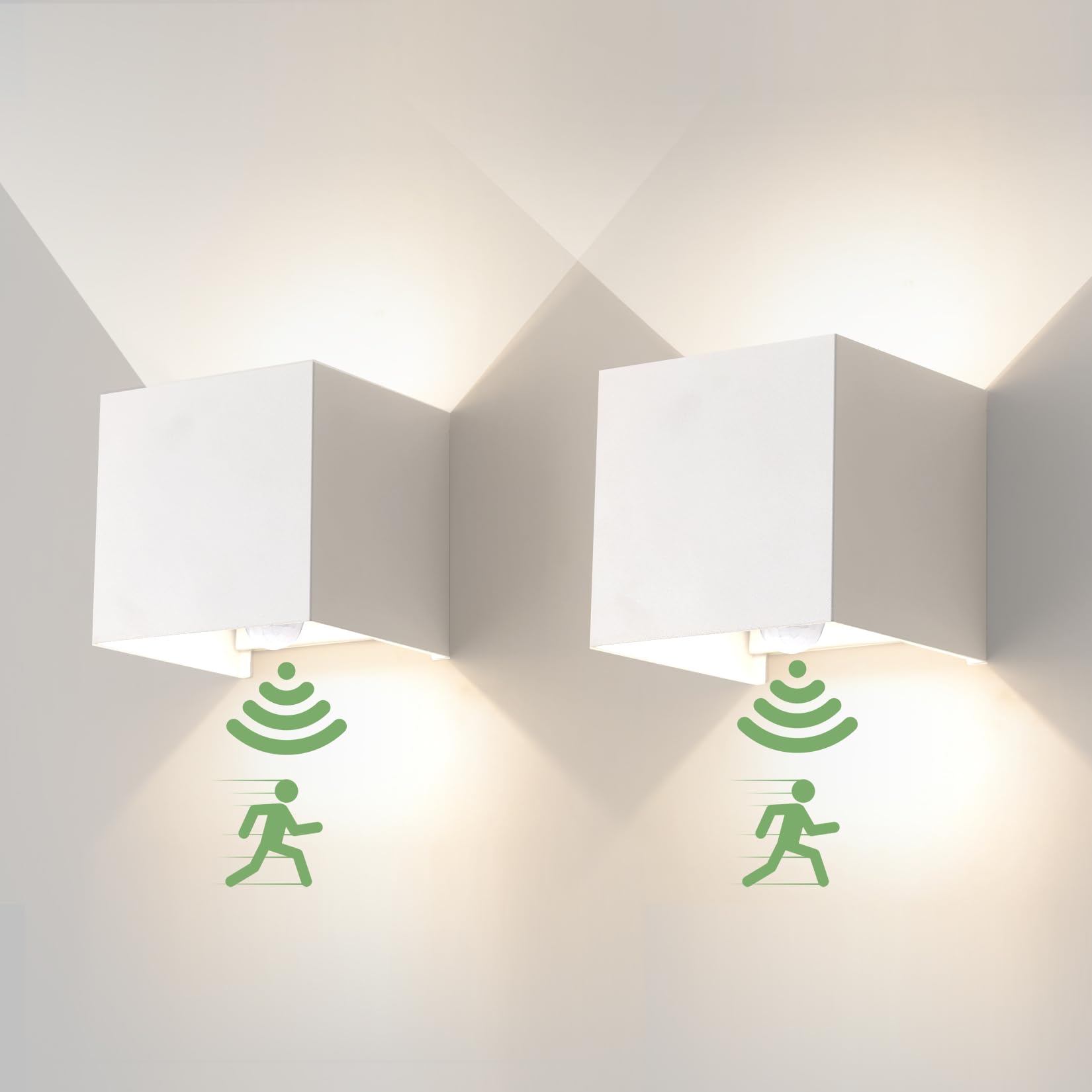 Applique da Parete LED 12W con Sensore, 2 Pezzi