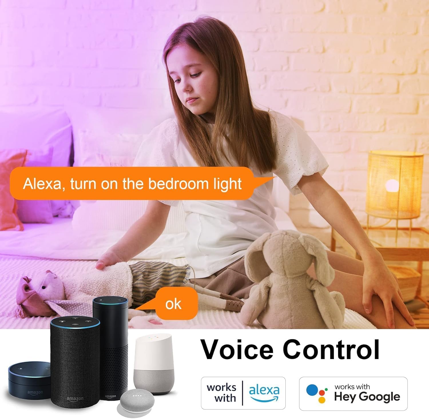 Antela Lampadine LED Alexa Smart WiFi E27 12W, 4 pezzi - immagine 4