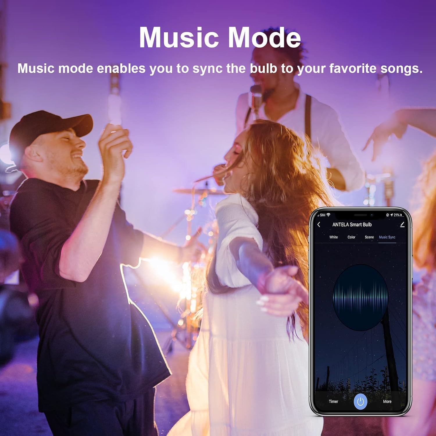 Antela Lampadine LED Alexa Smart WiFi E27 12W, 4 pezzi - immagine 7