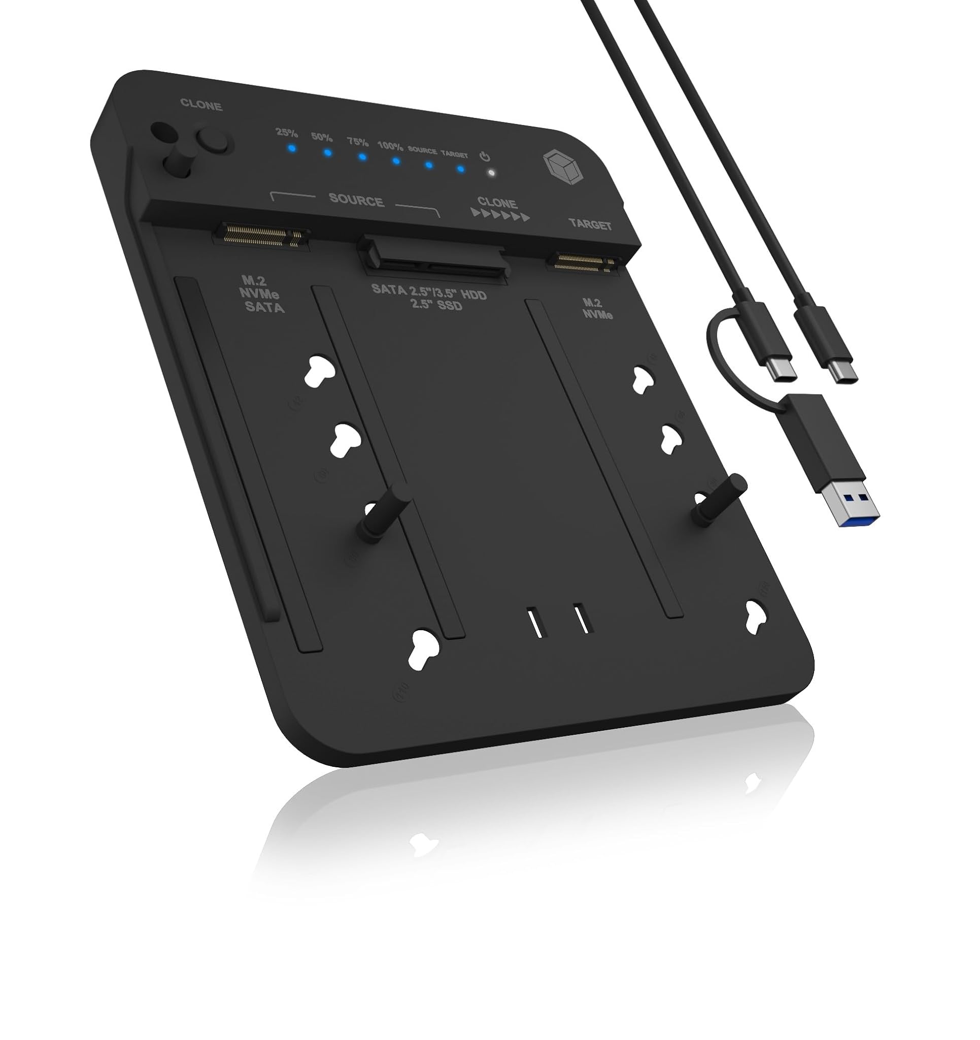 Icy Box IB-2913MCL-C31 - Docking Station HDD/M.2 NVMe SSD