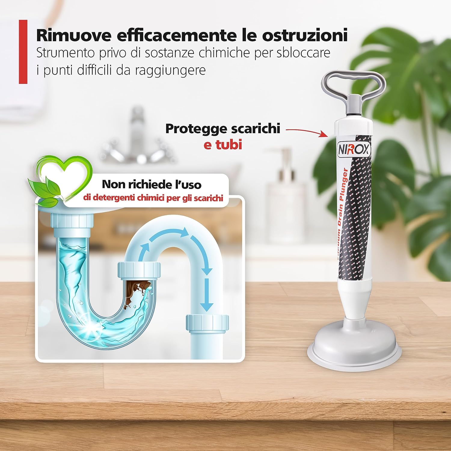 Nirox Sturalavandini a Ventosa per WC e Scarichi - immagine 2