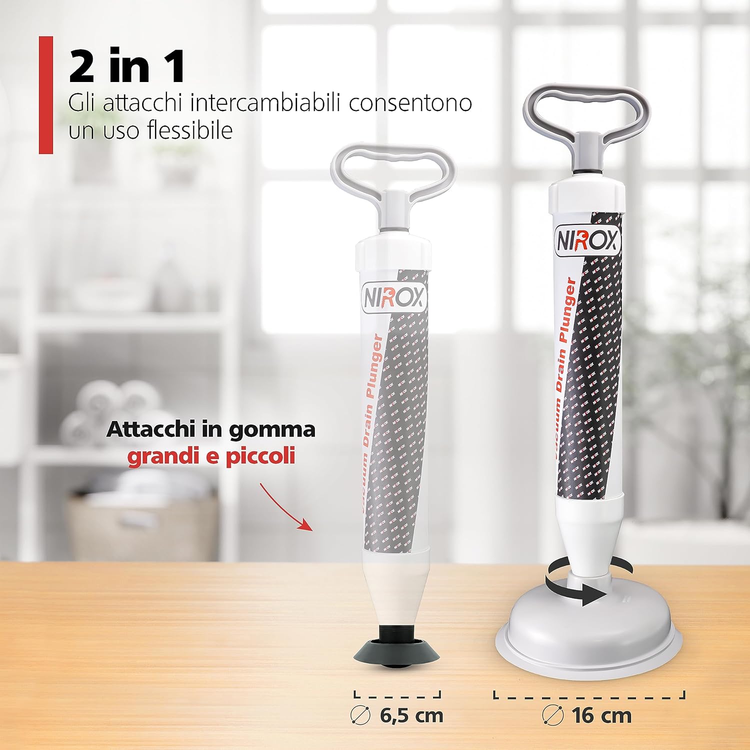 Nirox Sturalavandini a Ventosa per WC e Scarichi - immagine 4