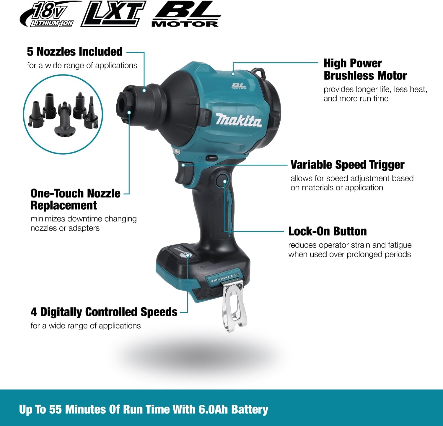 MAKITA.DMUCHAWA/POMPKA 18V DAS180Z - immagine 2