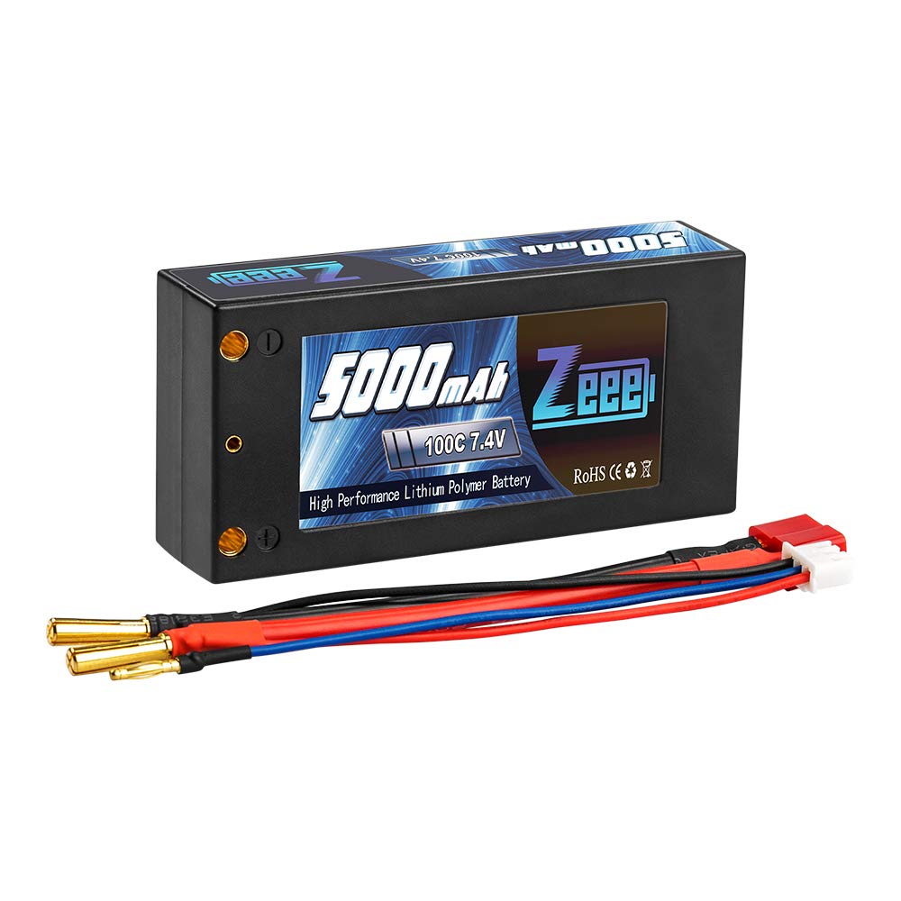 Zeee 2S Lipo 7,4V 5000mAh 100C Batteria RC Hard Case