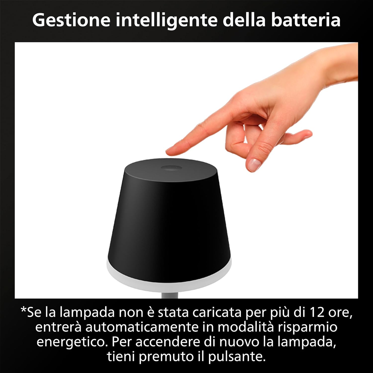 PHILIPS Hue Go Portable - Lampada da Tavolo LED, Nero - immagine 4