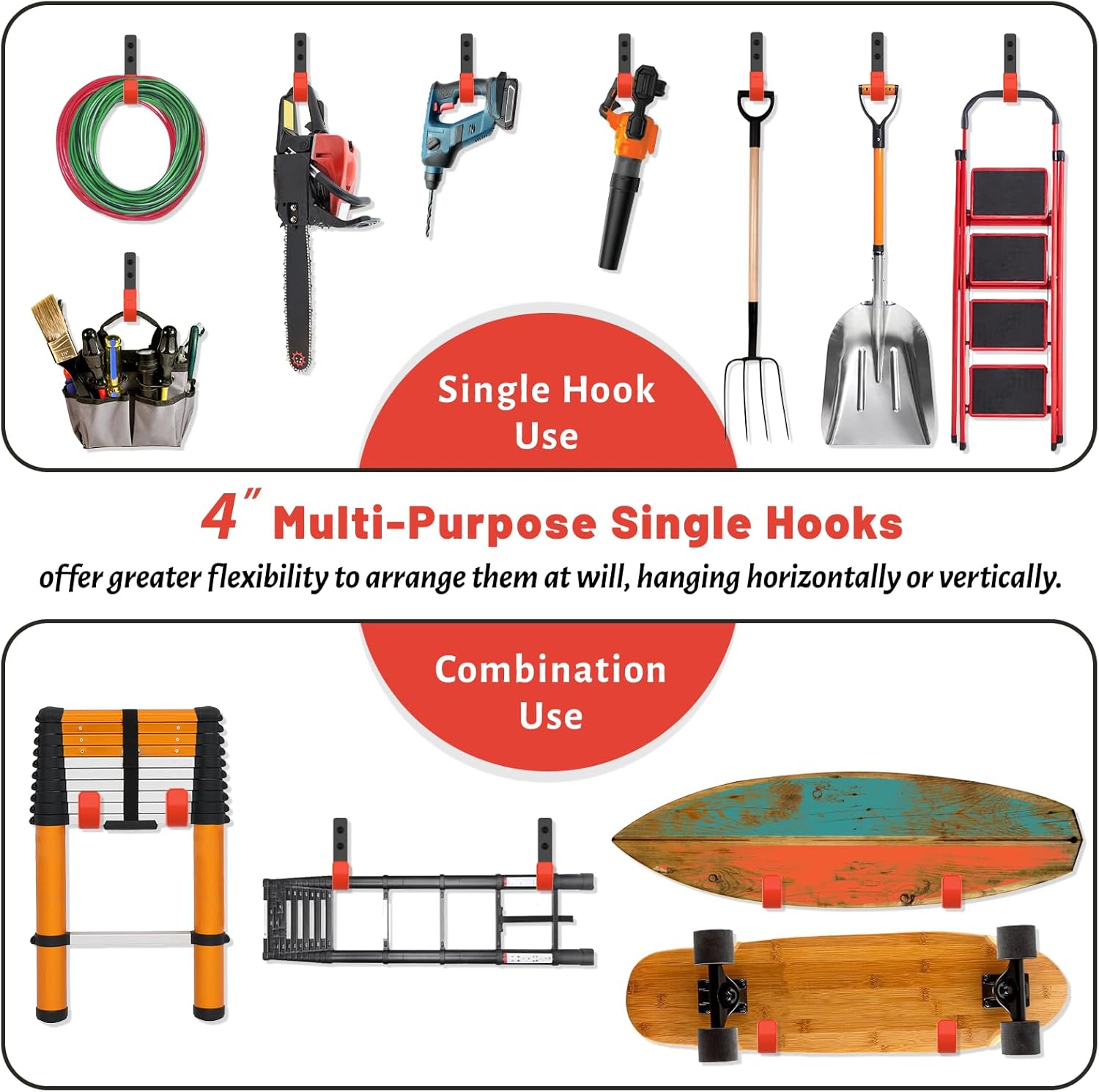 Sunvfafa 6 Ganci da Muro Pesanti per Garage - immagine 2