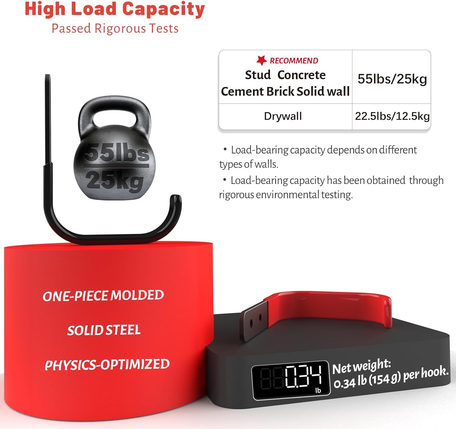 Sunvfafa 6 Ganci da Muro Pesanti per Garage - immagine 3