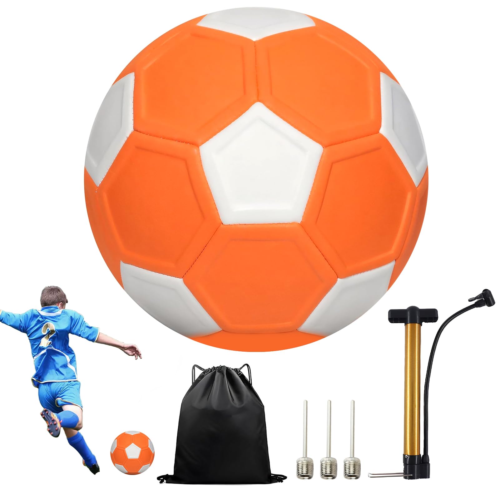 Kickerball - Pallone da Calcio Curva 20cm con Pompa