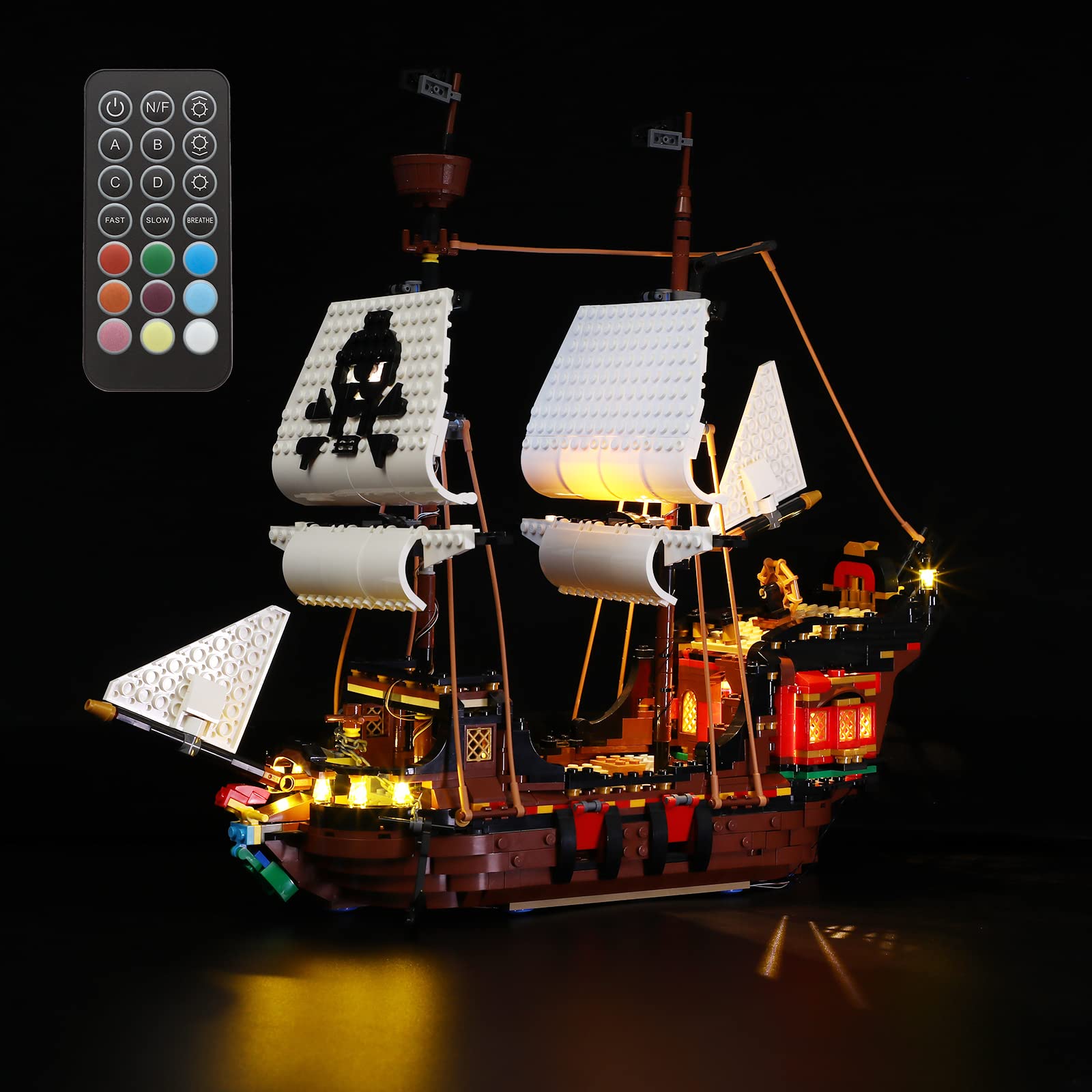 GEAMENT Set Luci LED (Telecomando) per LEGO Galeone Pirati