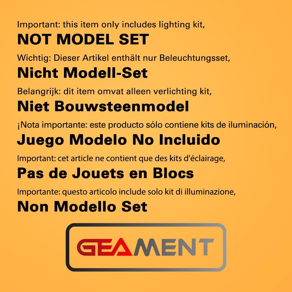 GEAMENT Set Luci LED (Telecomando) per LEGO Galeone Pirati - immagine 2