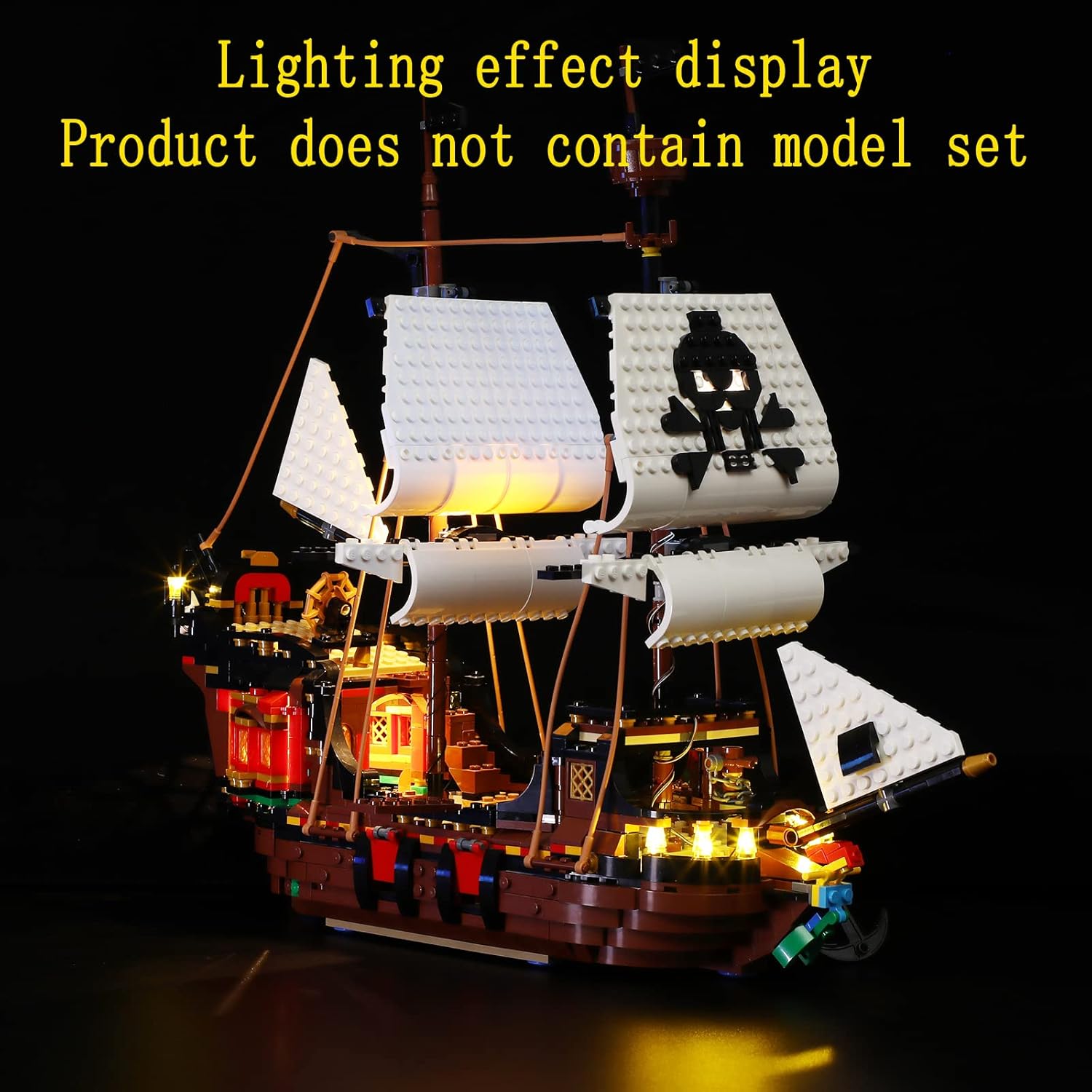 GEAMENT Set Luci LED (Telecomando) per LEGO Galeone Pirati - immagine 5