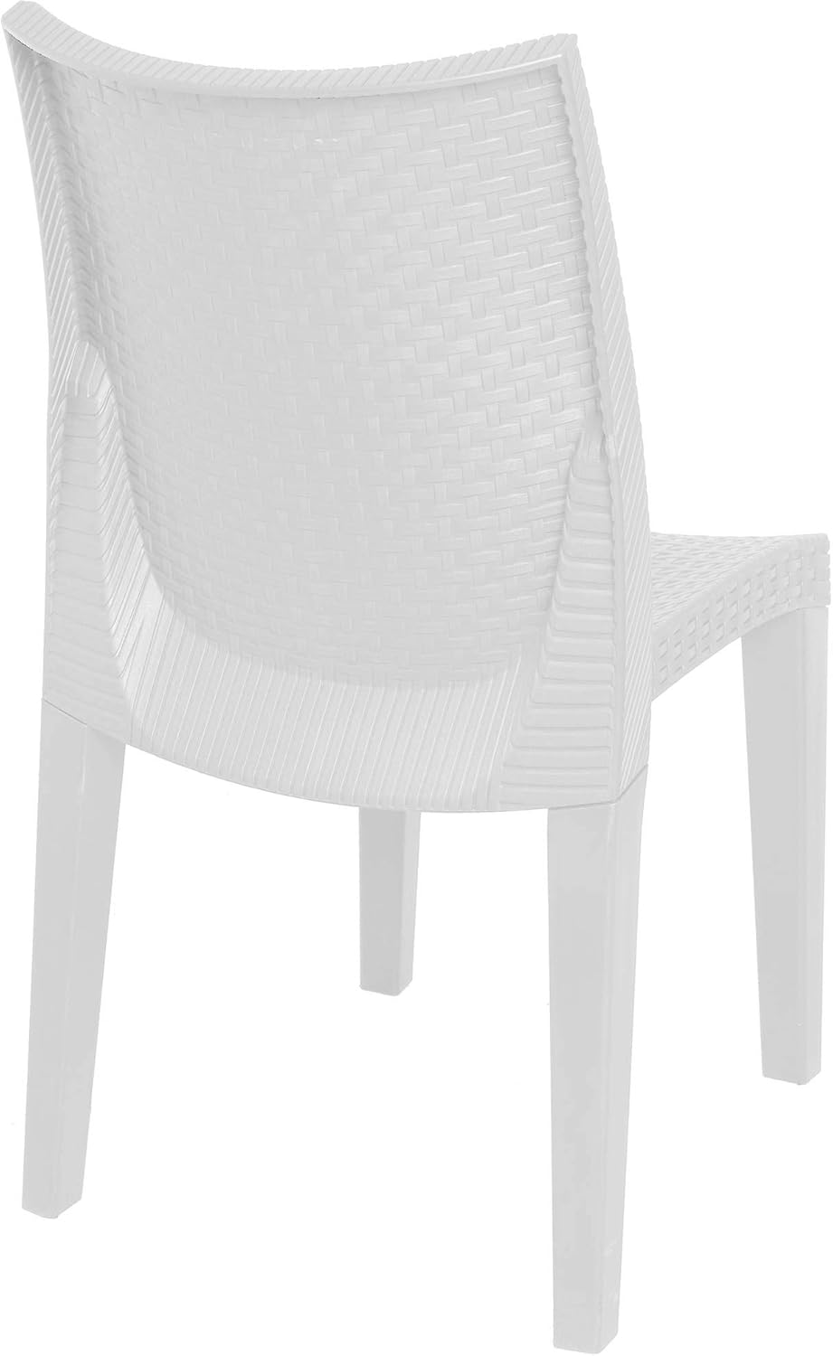 Dmora - Sedia da Esterno Trieste Effetto Rattan, Bianco - immagine 2