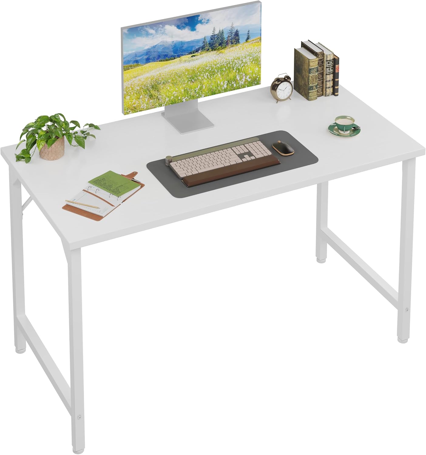 Grandder Scrivania Piccola Computer 100x48cm, Bianco - immagine 1