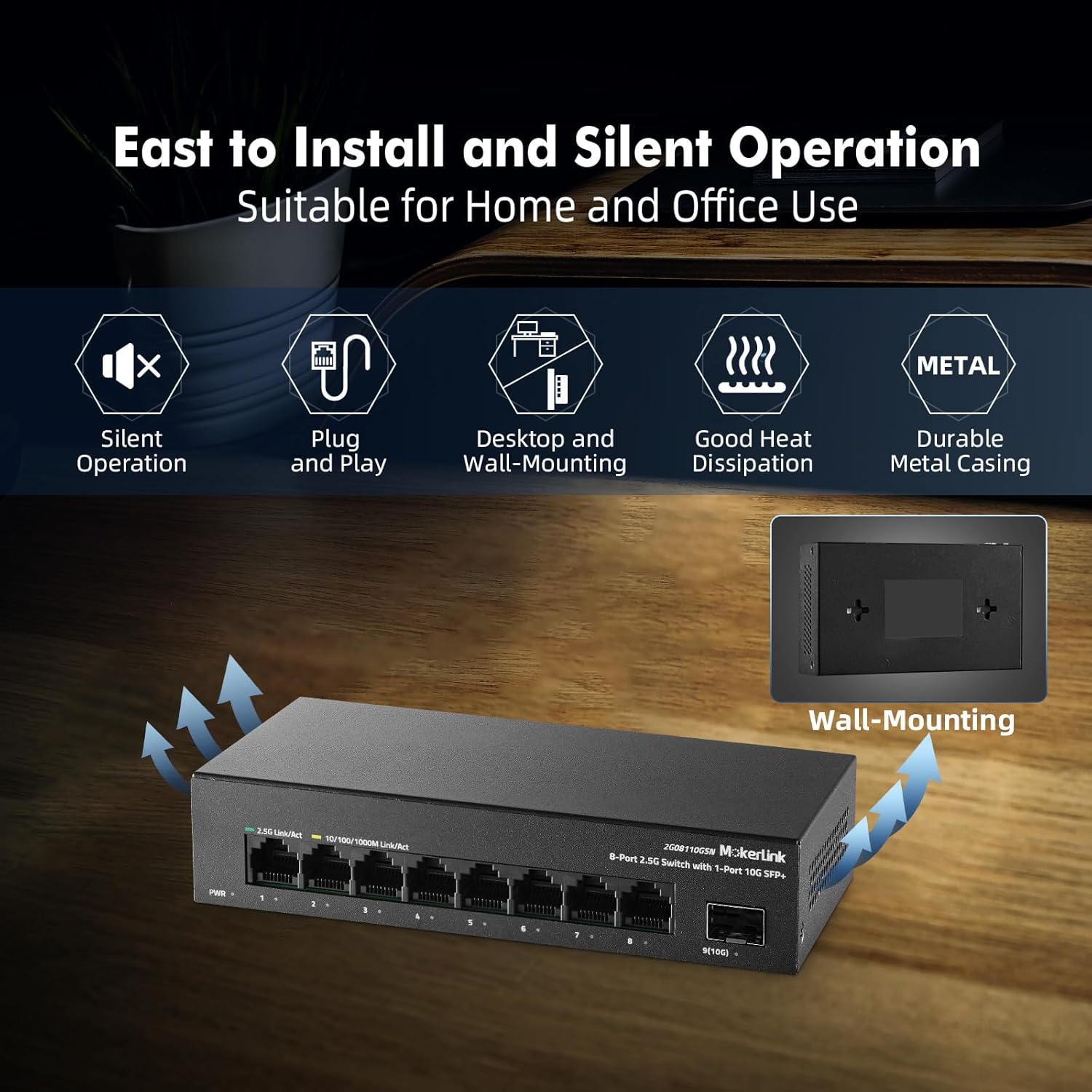 Mokerlink Commutatore Ethernet 8 Porte 2.5G - immagine 6