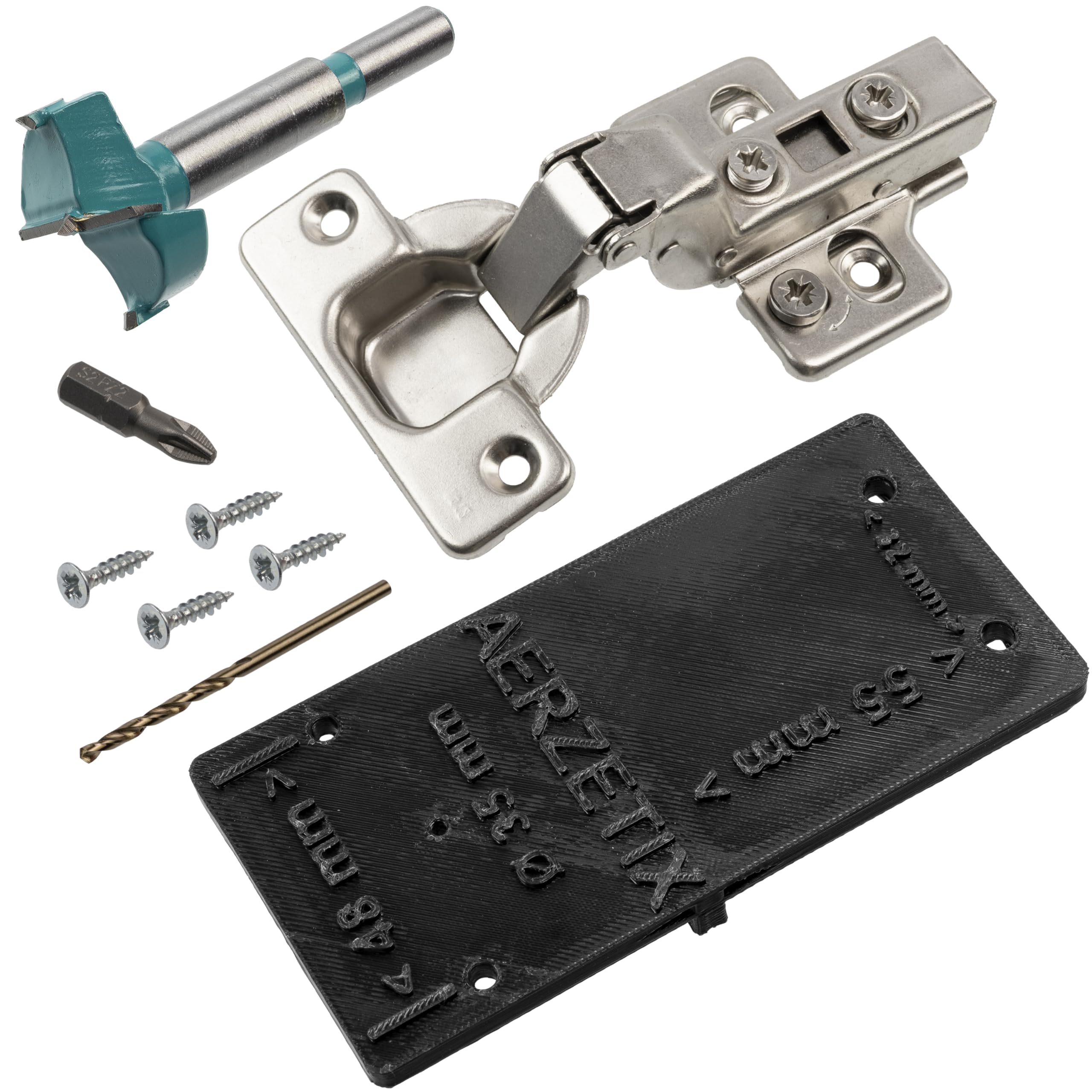 AERZETIX - Kit di 12 cerniere invisibili per ante rientranti 110° con ...