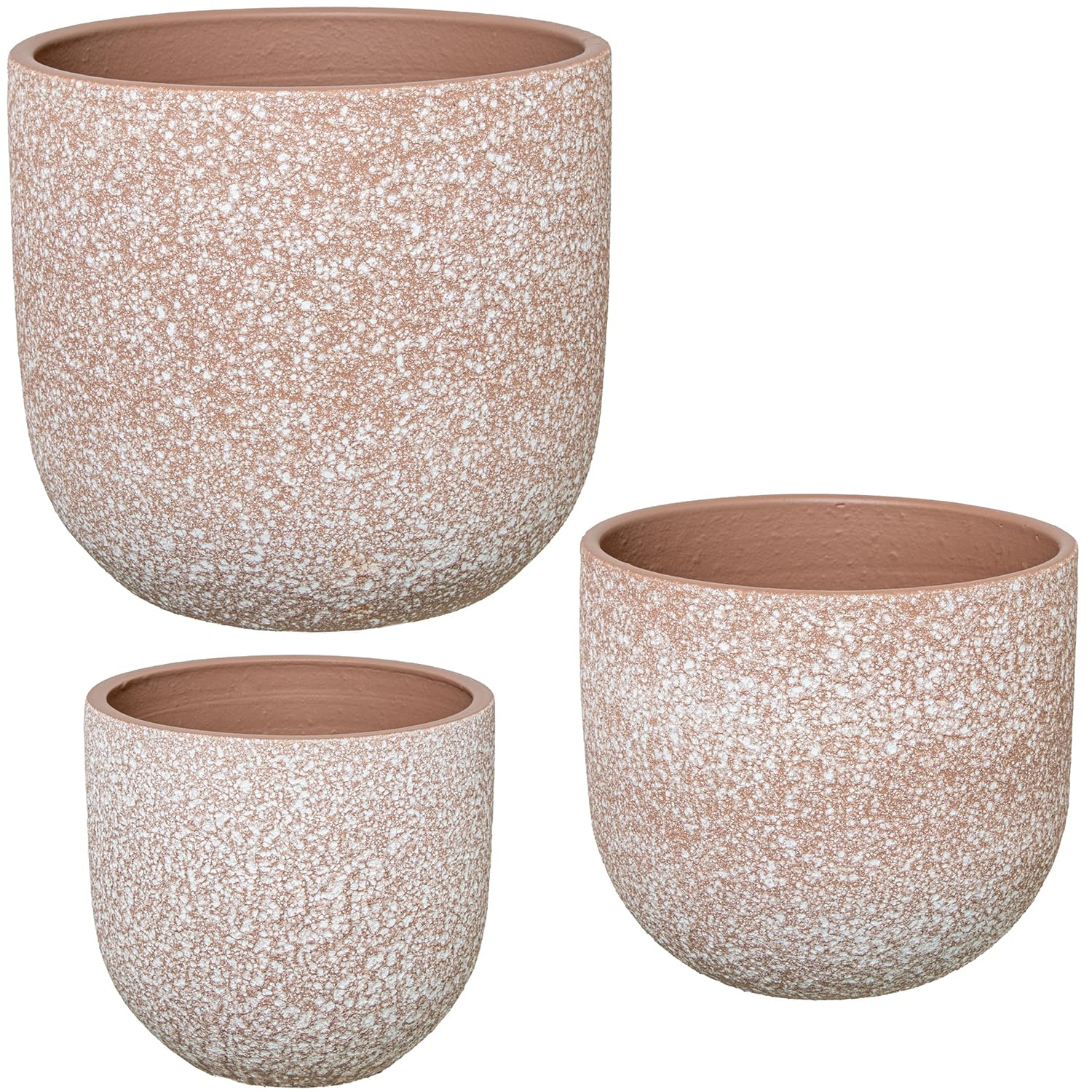 SET 3 MACETEROS CERÁMICA ROSACLARO_°20X18+°24X22+°29X27CM