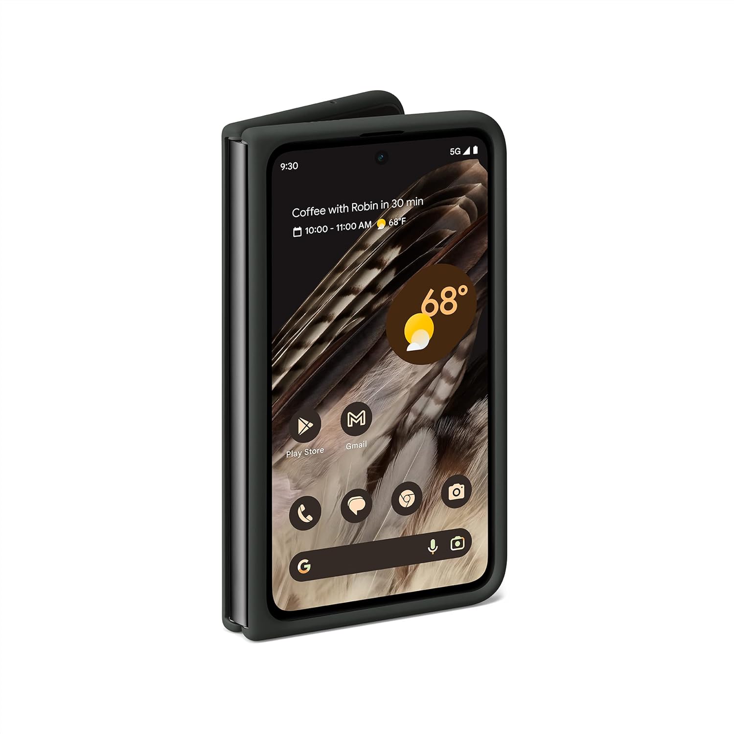 Google Pixel Fold Case - Custodia Antiurto in Silicone, Nocciola - immagine 1