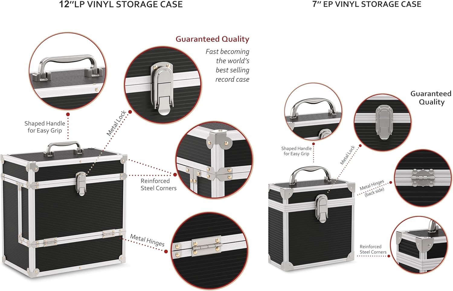 Retro musique Custodia Alluminio per Dischi Vinile 30,5cm - immagine 4