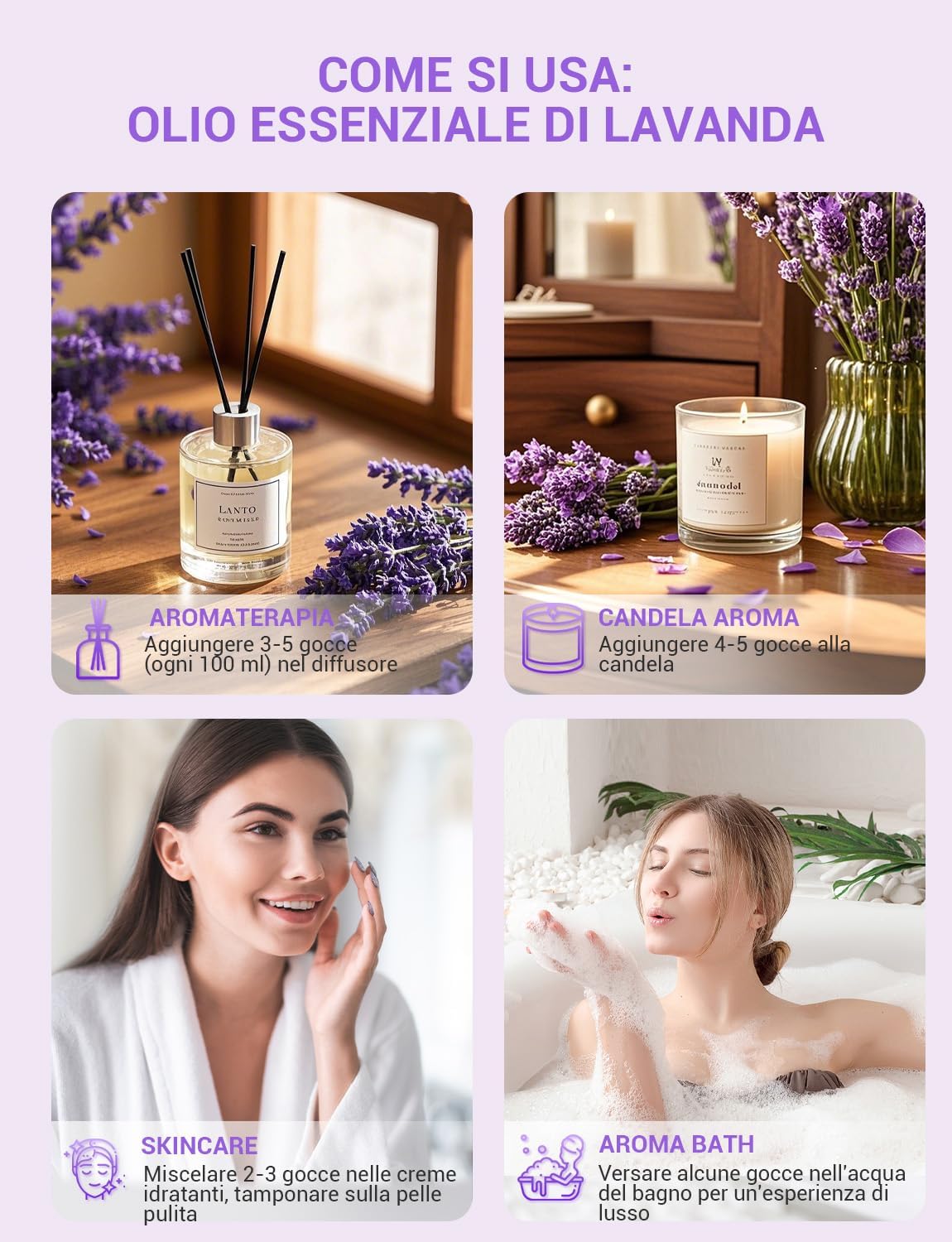 Lavender Oil Essenziale Naturale 118ML - immagine 5