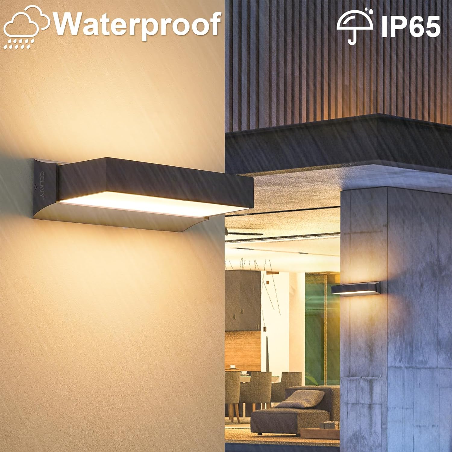 Lampada da Parete LED per Esterni IP65 Up Down Antracite - immagine 2