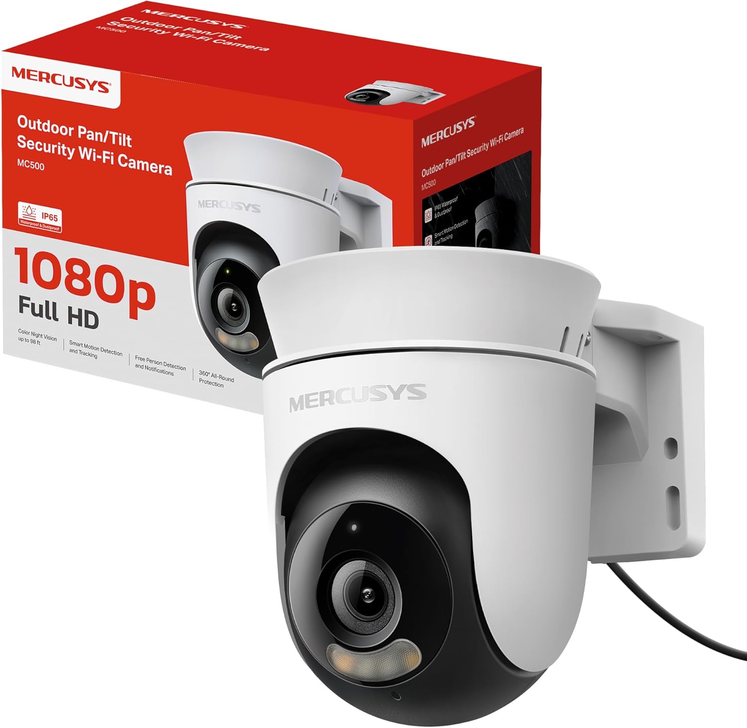 Mercusys MC500 Telecamera WiFi Esterno FHD 360° - immagine 1