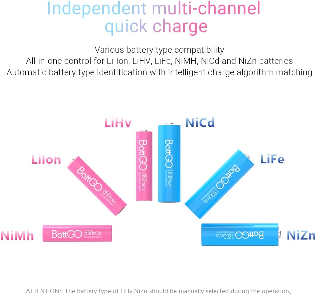 Isdt N8 Caricabatterie Rapido LCD per 8 Batterie - immagine 5