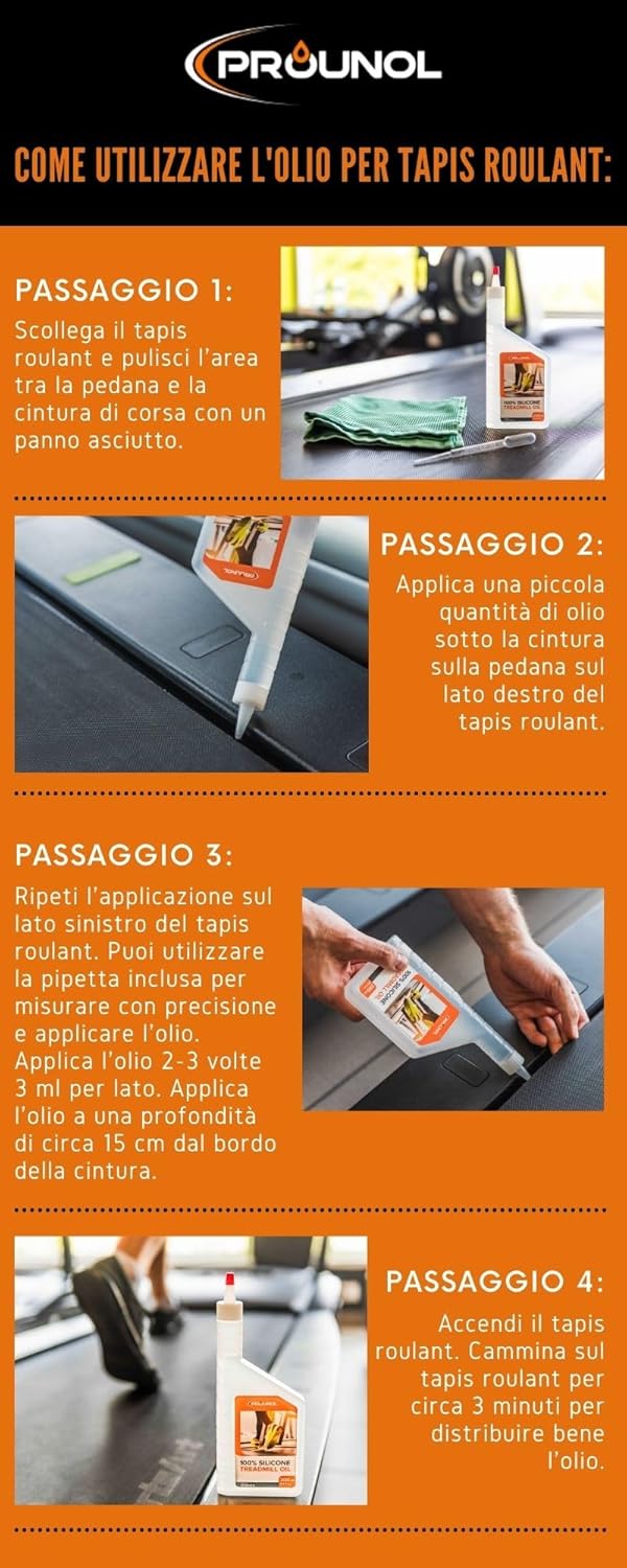 Prounol Olio di Silicone per Tapis Roulant 200 ml - immagine 3
