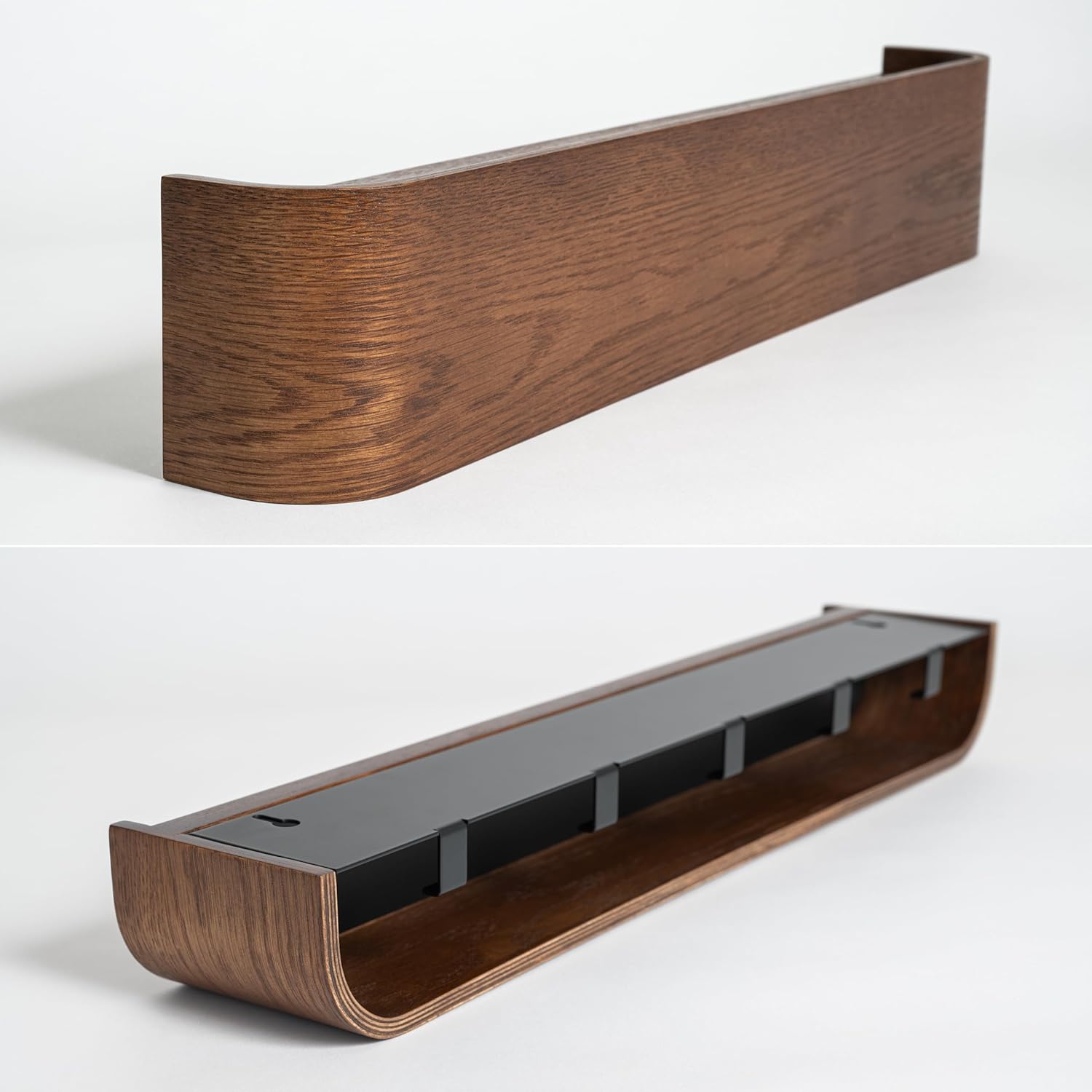 Kazai. Appendiabiti da Parete Legno 'Toke', Rovere Scuro - immagine 3