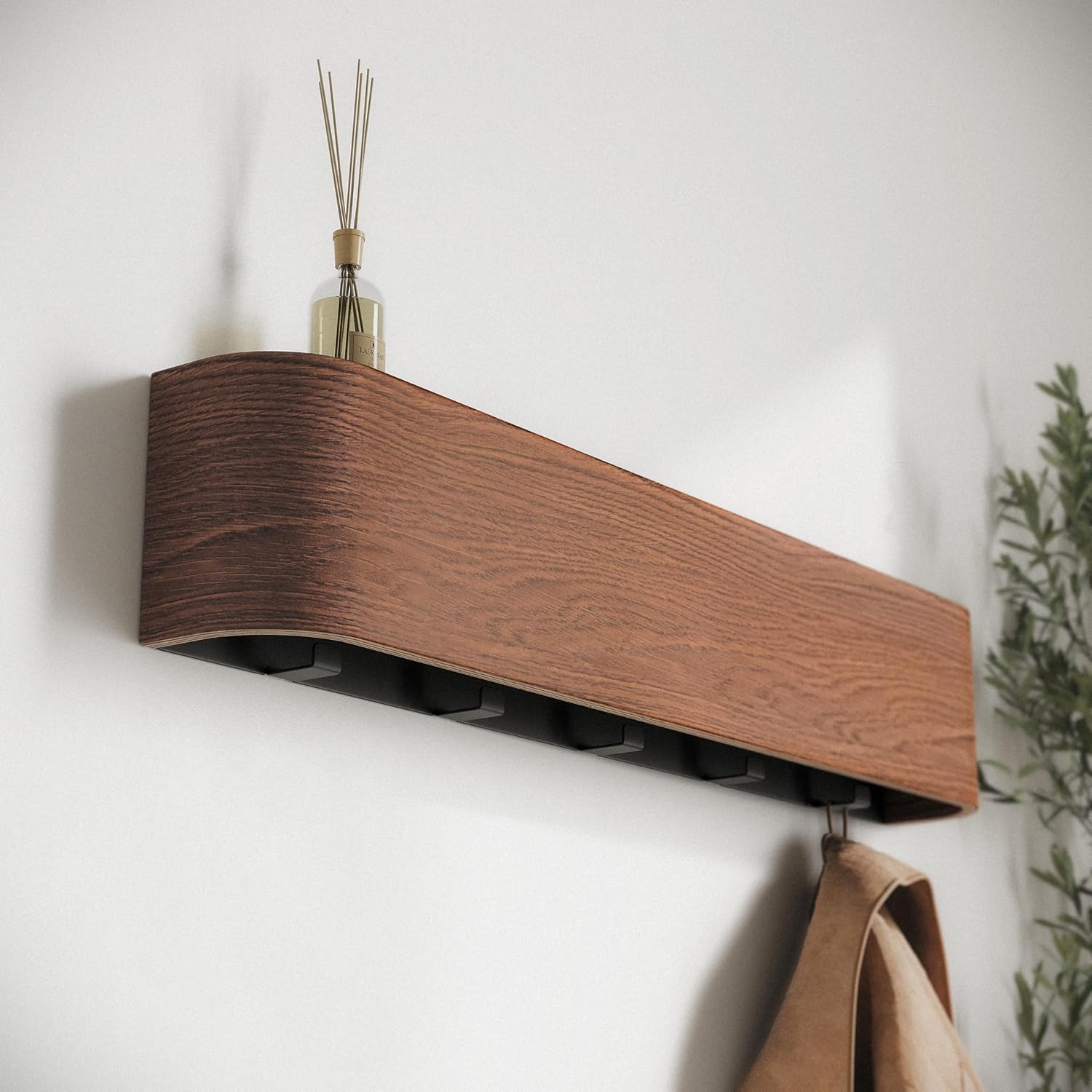 Kazai. Appendiabiti da Parete Legno 'Toke', Rovere Scuro - immagine 6