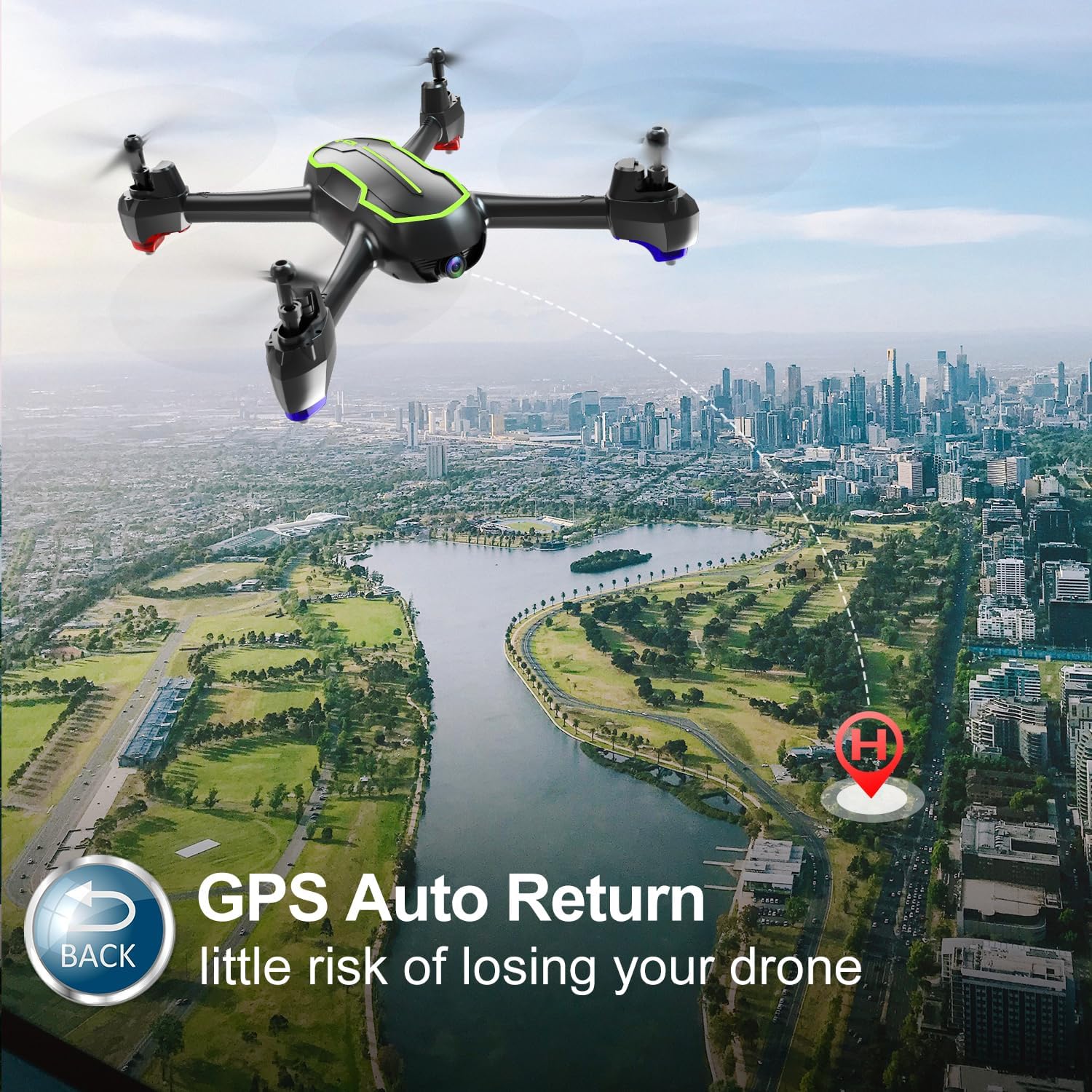 Loolinn | Drone GPS con Telecamera HD 1080p - immagine 4