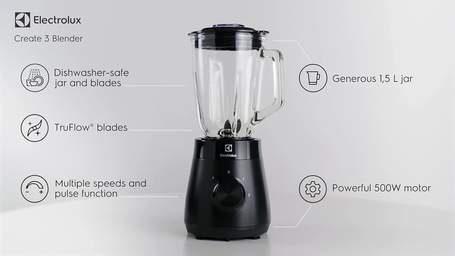 Electrolux E3TB1-4GG Frullatore con Lame TruFlow - immagine 2