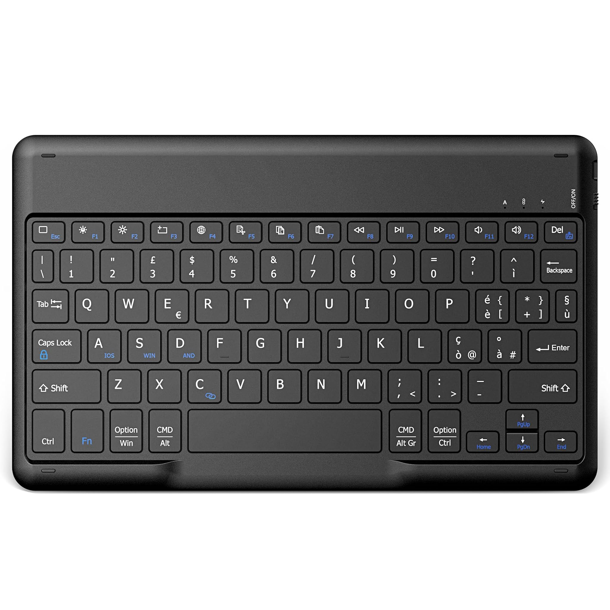 Easyacc Tastiera Bluetooth Wireless QWERTY Italia, Nero