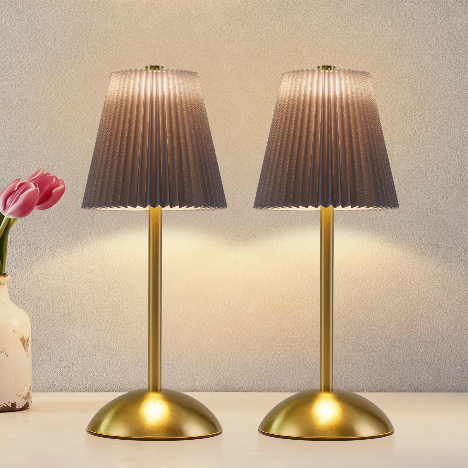 Lampada da Tavolo Senza Fili a Batteria - Set da 2