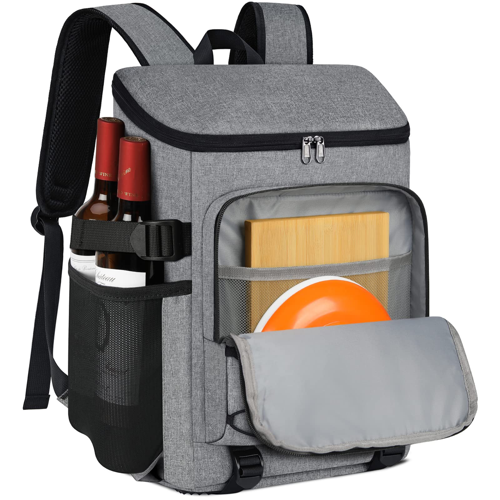 Nubily Zaino Termico Impermeabile 30L, Grigio