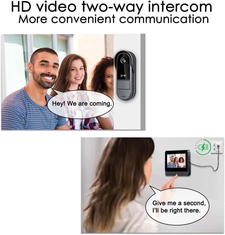 Videocitofono Campanello Wireless Esterno IP67 1080P - immagine 2
