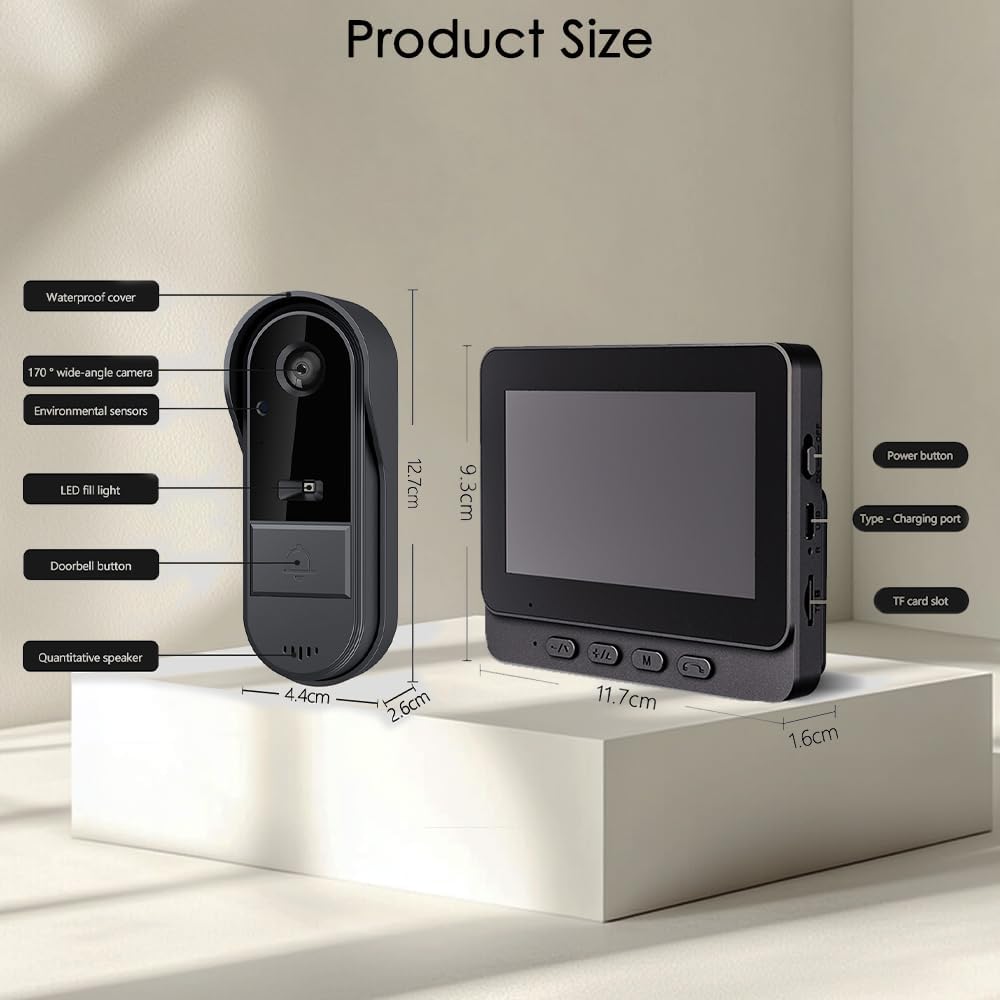 Videocitofono Campanello Wireless Esterno IP67 1080P - immagine 6