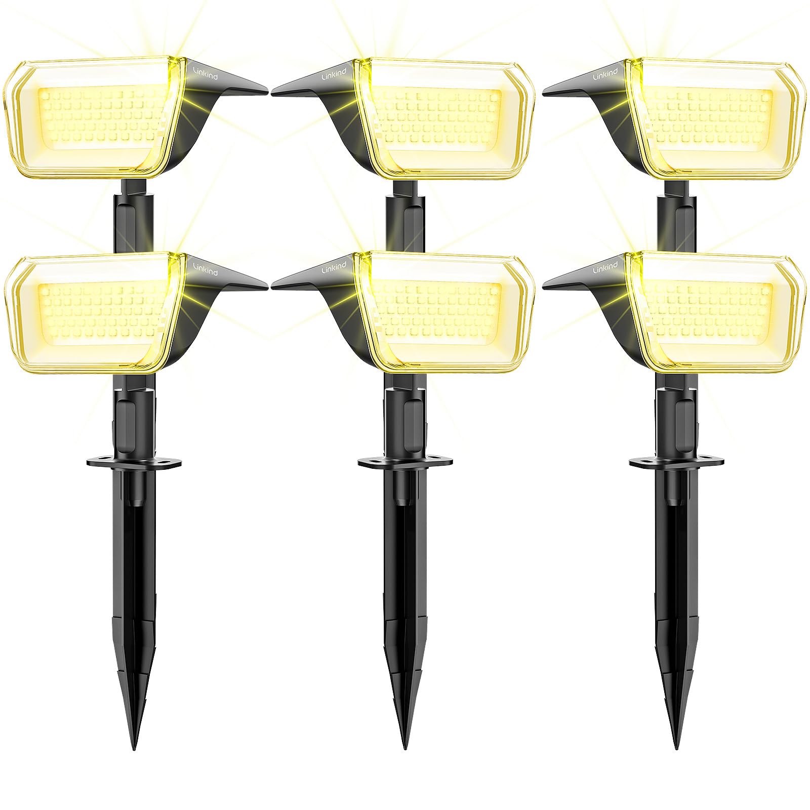 Linkind Faretti Solari da Esterno 3000K - 6 Pezzi