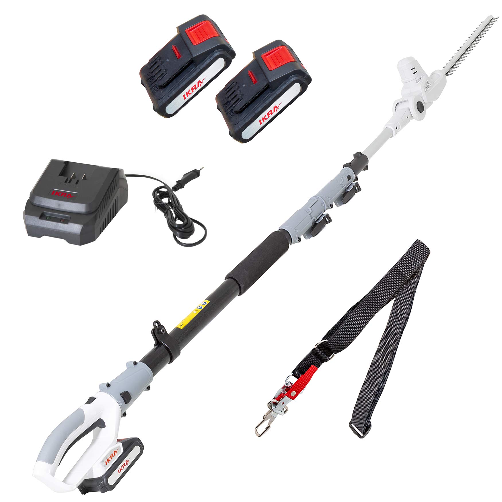 Ikra ICPH 2040 - Tagliasiepi Telescopico con 2 Batterie